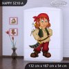 Skříň Happy SZ10 - pirát (Barva bílá)