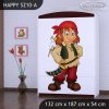 Skříň Happy SZ10 - pirát (Barva bílá)