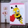 Skříň Happy SZ10 - včelka se srdcem (Barva bílá)