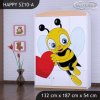 Skříň Happy SZ10 - včelka se srdcem (Barva bílá)