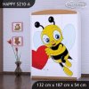 Skříň Happy SZ10 - včelka se srdcem (Barva bílá)