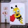 Skříň Happy SZ10 - včelka se srdcem (Barva bílá)