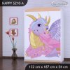 Skříň Happy SZ10 - růžový dráček (Barva bílá)