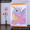 Skříň Happy SZ10 - růžový dráček (Barva bílá)
