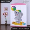 Skříň Happy SZ10 - slon s balónkem (Barva bílá)