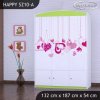 Skříň Happy SZ10 - padající srdce (Barva bílá)