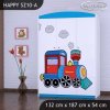 Skříň Happy SZ10 - super lokomotiva (Barva bílá)