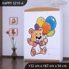 Skříň Happy SZ10 - šťastný medvídek (Barva bílá)