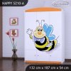 Skříň Happy SZ10 - usměvavá včelka (Barva bílá)