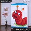 Skříň Happy SZ10 - veselá housenka (Barva bílá)
