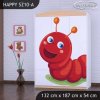 Skříň Happy SZ10 - veselá housenka (Barva bílá)