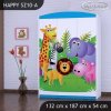 Skříň Happy SZ10 - veselý zvěřinec (Barva bílá)