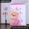 Skříň Happy SZ10 - zamilovaný medvídek (Barva bílá)