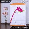 Skříň Happy SZ10 - žirafa (Barva bílá)