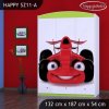 Skříň Happy SZ11 - auto s vlajkou (Barva bílá)