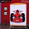 Skříň Happy SZ11 - auto s vlajkou (Barva bílá)