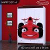Skříň Happy SZ11 - auto s vlajkou (Barva bílá)