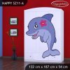 Skříň Happy SZ11 - delfín (Barva bílá)