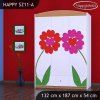 Skříň Happy SZ11 - dva květy (Barva bílá)