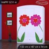 Skříň Happy SZ11 - dva květy (Barva bílá)
