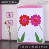 Skříň Happy SZ11 - dva květy (Barva bílá)