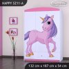 Skříň Happy SZ11 - jednorožec (Barva bílá)