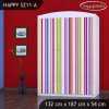 Skříň Happy SZ11 - barevné pásky (Barva bílá)