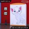 Skříň Happy SZ11 - bílá kočička (Barva bílá)