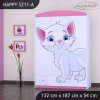 Skříň Happy SZ11 - bílá kočička (Barva bílá)