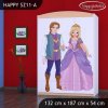 Skříň Happy SZ11 - princ a princezna (Barva bílá)