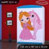 Skříň Happy SZ11 - princezna a jednorožec (Barva bílá)