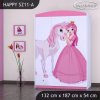 Skříň Happy SZ11 - princezna s koníkem (Barva bílá)