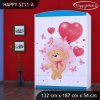 Skříň Happy SZ11 - medvídek s balónky (Barva bílá)