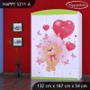 Skříň Happy SZ11 - medvídek s balónky (Barva bílá)