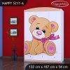 Skříň Happy SZ11 - medvídek s mašlí (Barva bílá)