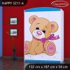 Skříň Happy SZ11 - medvídek s mašlí (Barva bílá)