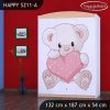 Skříň Happy SZ11 - medvídek se srdcem (Barva bílá)