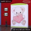 Skříň Happy SZ11 - medvídek se srdcem (Barva bílá)