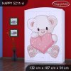 Skříň Happy SZ11 - medvídek se srdcem (Barva bílá)