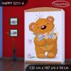 Skříň Happy SZ11 - medvídek s kyticí (Barva bílá)