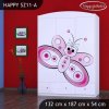 Skříň Happy SZ11 - motýlek (Barva bílá)