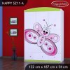 Skříň Happy SZ11 - motýlek (Barva bílá)