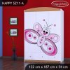 Skříň Happy SZ11 - motýlek (Barva bílá)