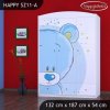 Skříň Happy SZ11 - modrý medvídek (Barva bílá)
