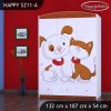Skříň Happy SZ11 - pejsek a kočička (Barva bílá)