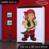 Skříň Happy SZ11 - pirát (Barva bílá)