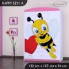 Skříň Happy SZ11 - včelka se srdcem (Barva bílá)
