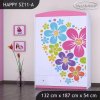 Skříň Happy SZ11 - srdce z květů (Barva bílá)