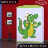 Skříň Happy SZ11 - drak (Barva bílá)