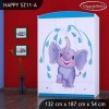Skříň Happy SZ11 - stříkající sloník (Barva bílá)